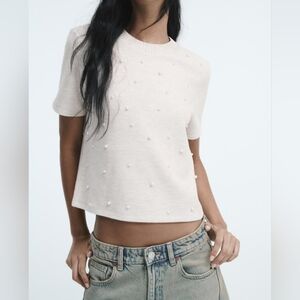 Zara Pearl Soft Top NWT